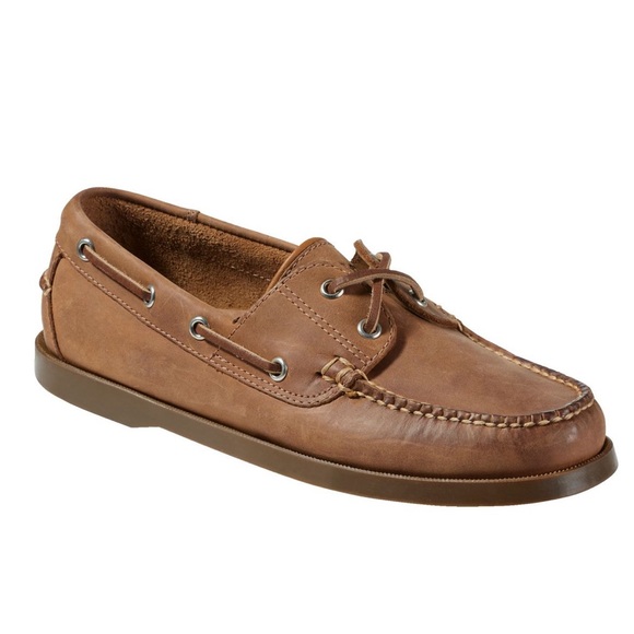 L.L.Bean Men's Casco Bay Boat Mocs Shoes in Light Brown Size 9M - Picture 1 of 9